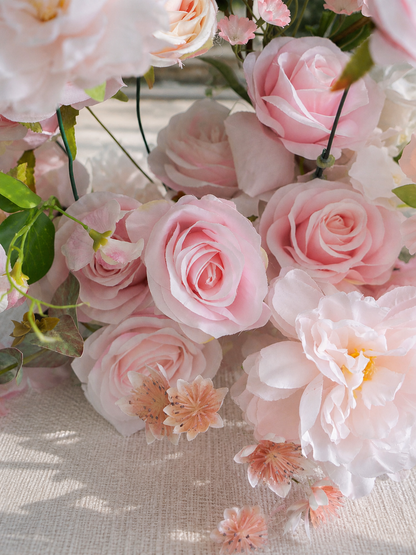 Avelisse：Pink Artificial Rose Arrangements, Wedding Aisle &amp; Table Decor Realistic Silk Flowers with Stable Base,Reusable,Ideal for Indoor Outdoor Ceremonies,Parties &amp; Table Centerpieces