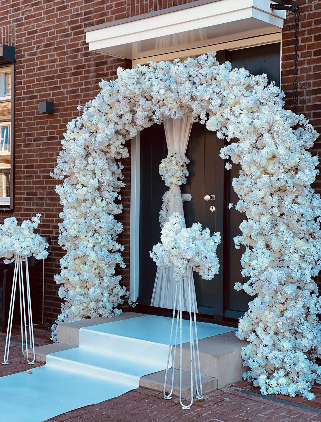 Custom Floral Arch – Style 001:2025 New Wedding Party Background Floral Arch Decoration