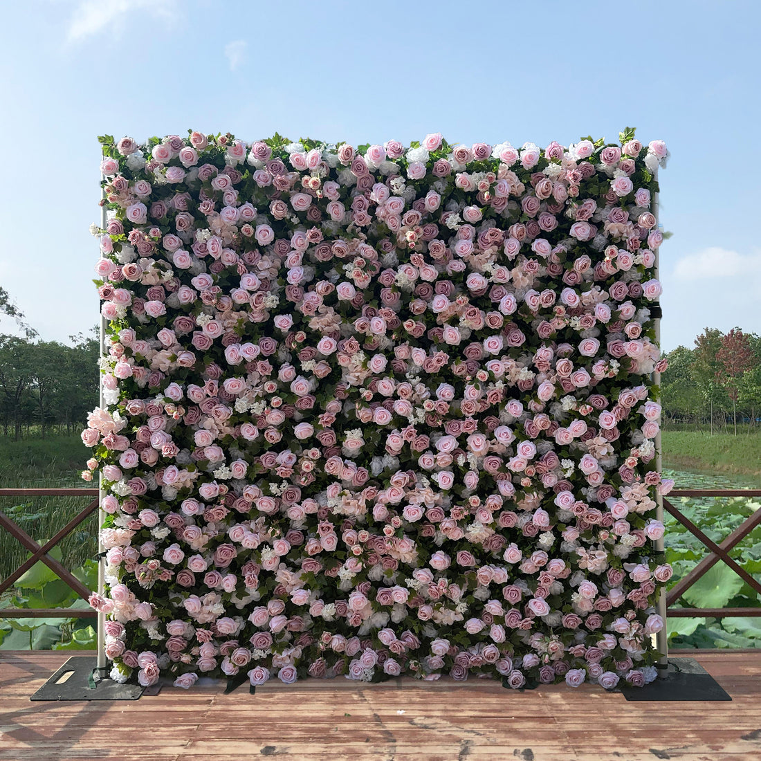 UL807：3D Unique Limited Fabric Artificial rolling up curtain flower wall （The ONLY ONE piece in the world）