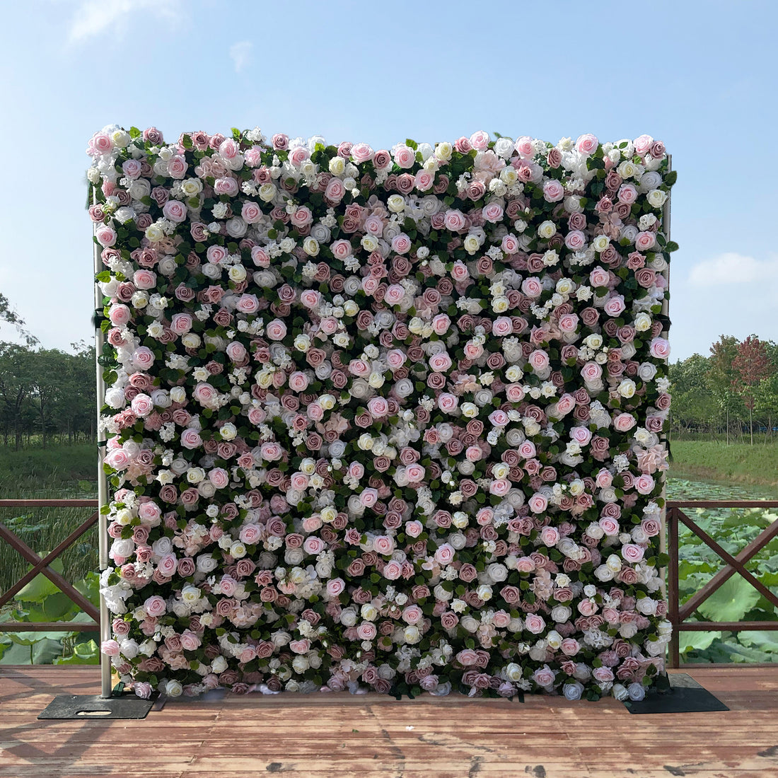 UL808：3D Unique Limited Fabric Artificial rolling up curtain flower wall （The ONLY ONE piece in the world）