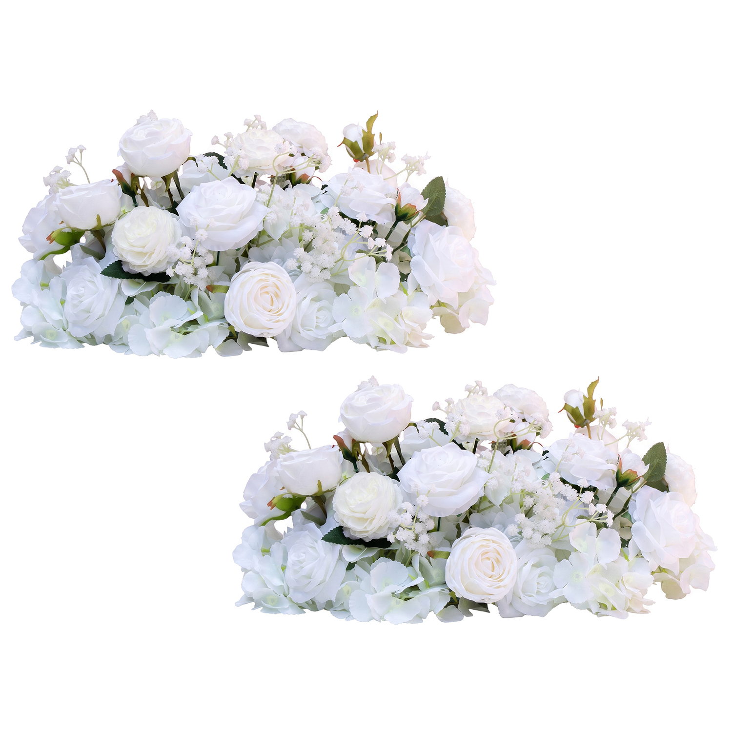 2pcs White Rose Wedding Aisle Flowers,Aisle Flowers for Wedding Ceremony