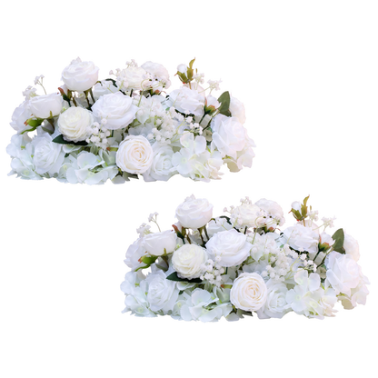 2pcs White Rose Wedding Aisle Flowers,Aisle Flowers for Wedding Ceremony
