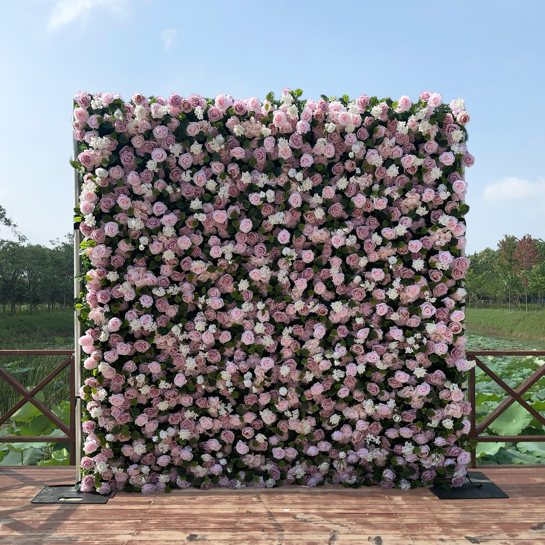 UL806：3D Unique Limited Fabric Artificial rolling up curtain flower wall （The ONLY ONE piece in the world）