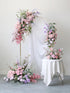 Lydia：2023 New Wedding Party Background Floral Arch Decoration include Framet- T001 Rose Morning