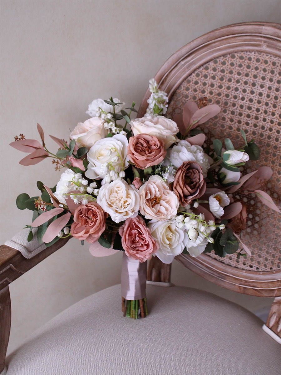 Lily of the Valley wedding bouquet bridal bouquet -R077 Rose Morning