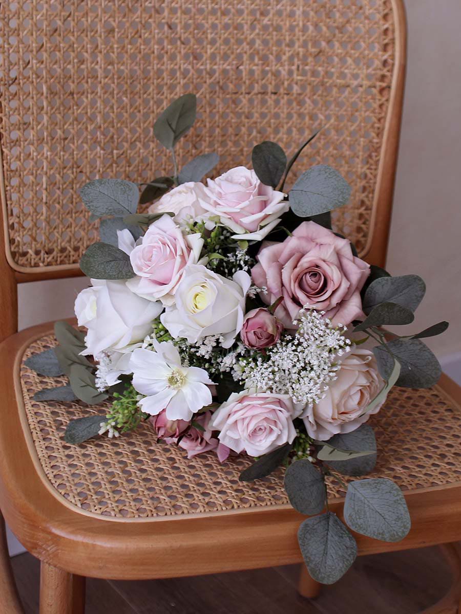 Blush Pink wedding bouquet bridal bouquet -R079 Rose Morning