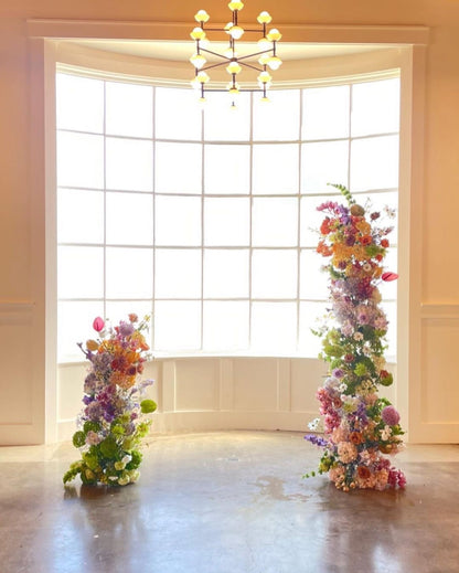 Rainbow:2023 New Wedding Party Background Floral Arch Decoration Including Frame Rose Morning