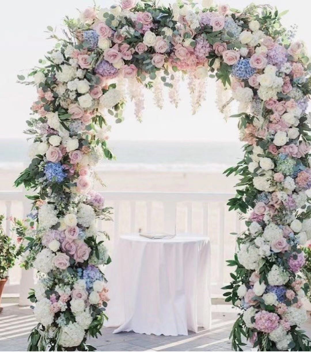 Hana：2023 New Wedding Party Background Floral Arch Decoration include Framet Rose Morning