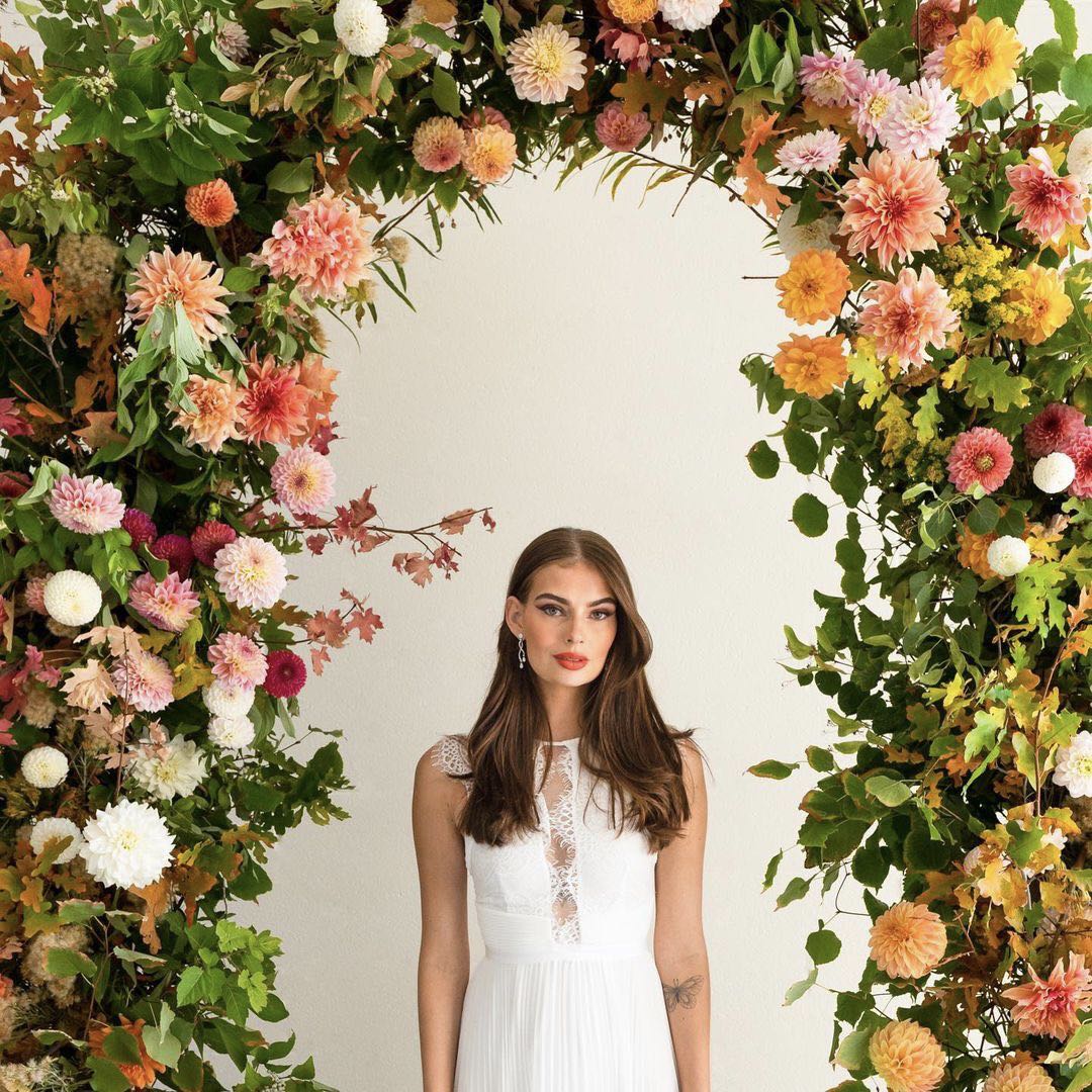 Gemma : 2023 New Wedding Party Background Floral Arch Decoration Including Frame -R896 Rose Morning