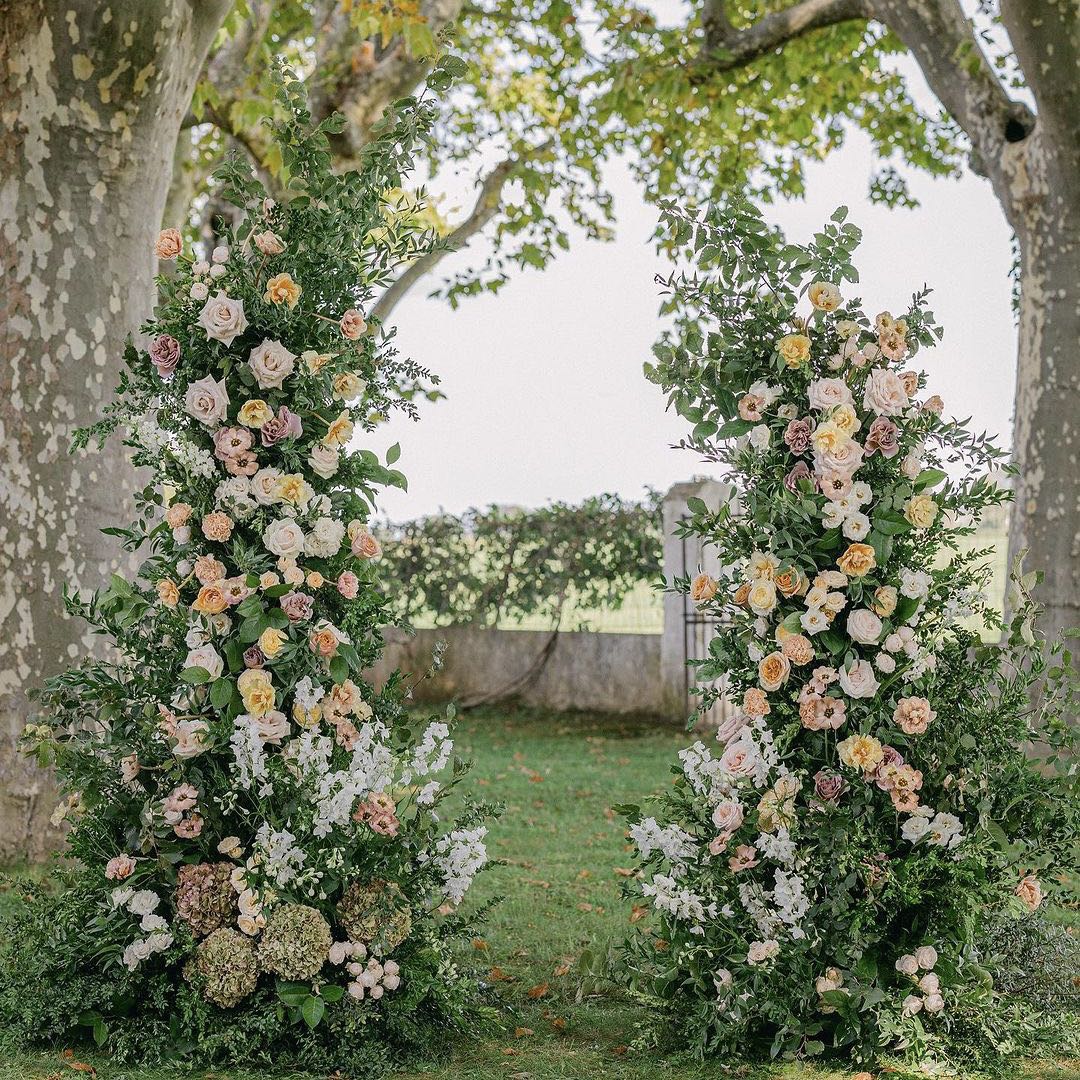 Irma : 2023 New Wedding Party Background Floral Arch Decoration Including Frame -R0001 Rose Morning