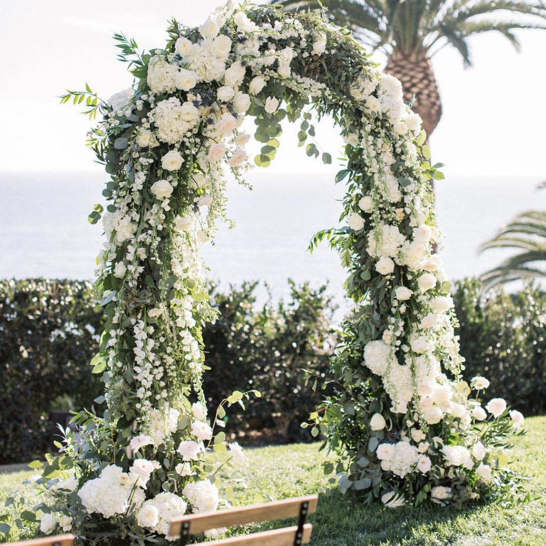Jiyah : 2023 New Wedding Party Background Floral Arch Decoration Including Frame -R9998 Rose Morning