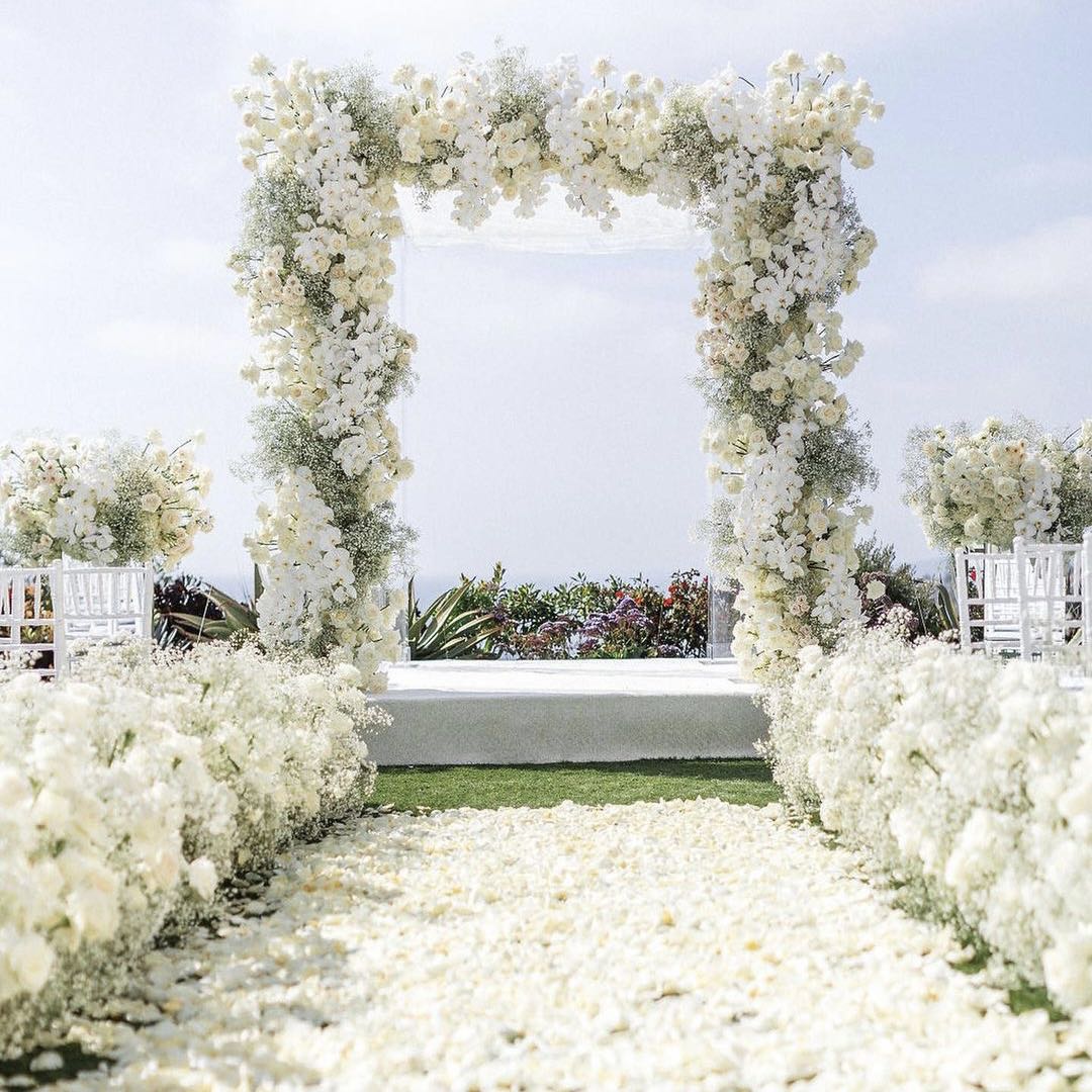 Dominic:2023 New Wedding Party Background Floral Arch Decoration include Frame Rose Morning