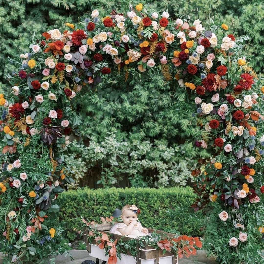 Mag：2023 New Wedding Party Background Floral Arch Decoration include Framet Rose Morning