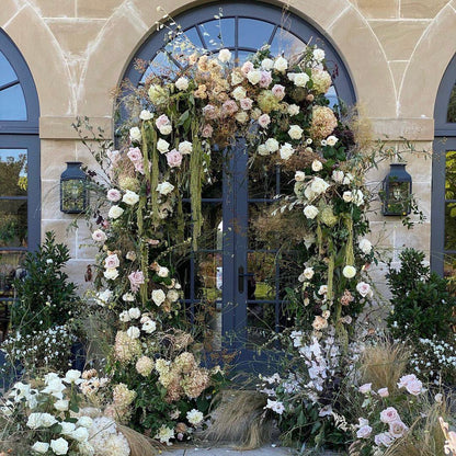 Wylla : 2023 New Wedding Party Background Floral Arch Decoration Including Frame -R097 Rose Morning