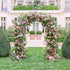 Liz:New Wedding Party Background Floral Arch Decoration Rose Morning