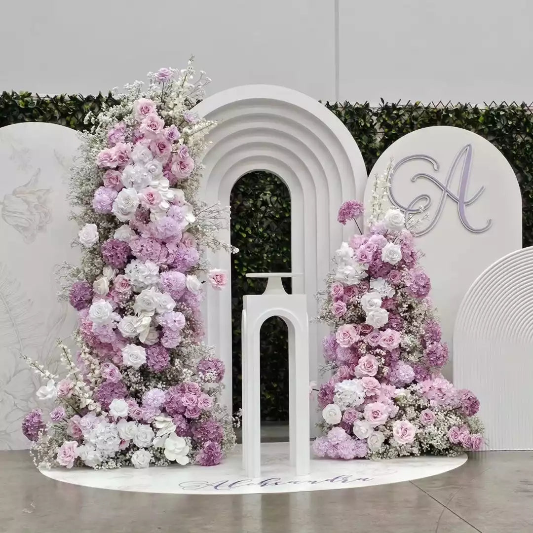 Joanna : New Wedding Party Background Floral Arch Decoration Rose Morning