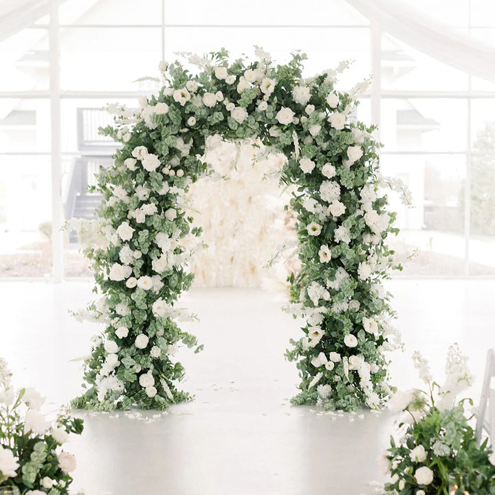 Florence Wedding Party Background Floral Arch Decoration Rose Morning