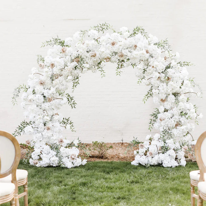 Kristin : New Wedding Party Background Floral Arch Decoration Rose Morning