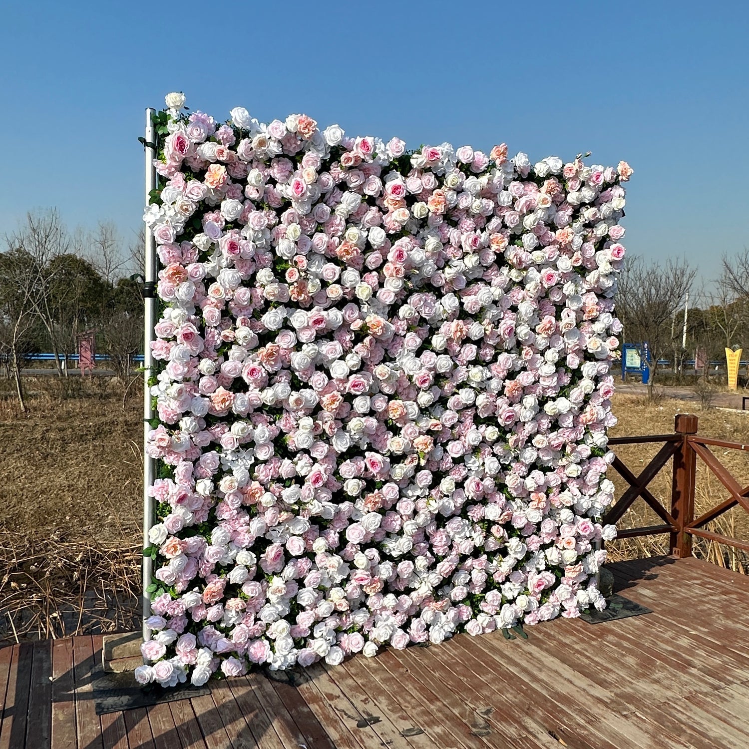 ULB003：3D Unique Limited Fabric Artificial rolling up curtain flower wall （The ONLY ONE piece in the world）