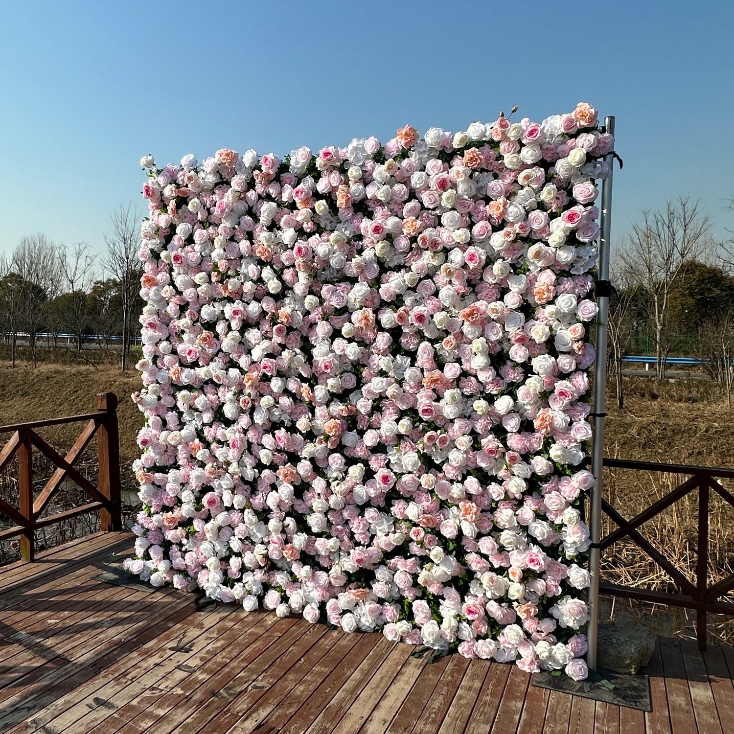 ULB003：3D Unique Limited Fabric Artificial rolling up curtain flower wall （The ONLY ONE piece in the world）