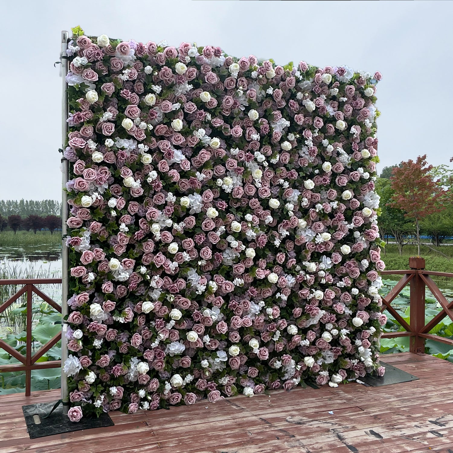 UL809：3D Unique Limited Fabric Artificial rolling up curtain flower wall （The ONLY ONE piece in the world）