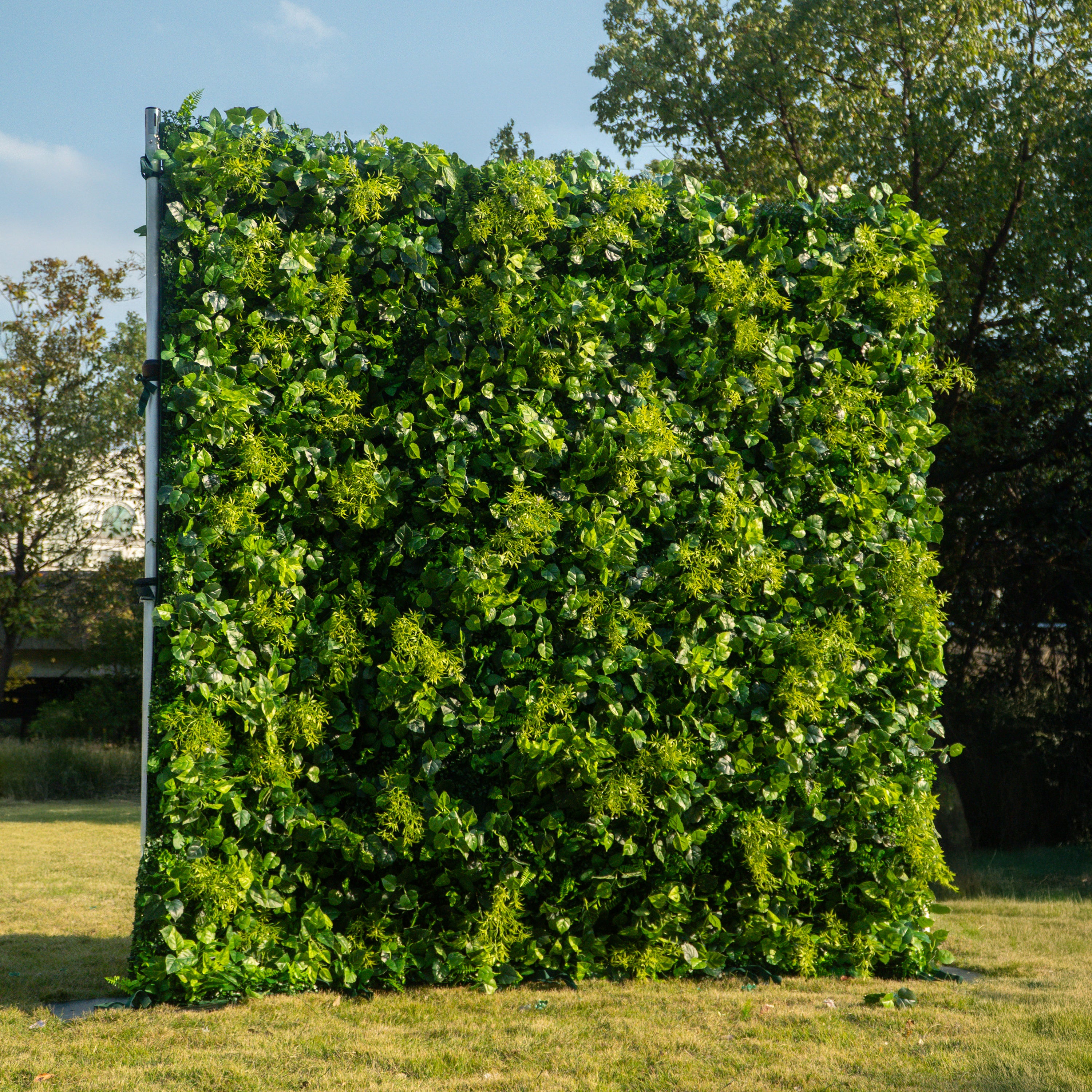 Greenery:3D Fabric Artificial rolling up curtain flower wall 8ft x 8ft for weddings and events decoration
