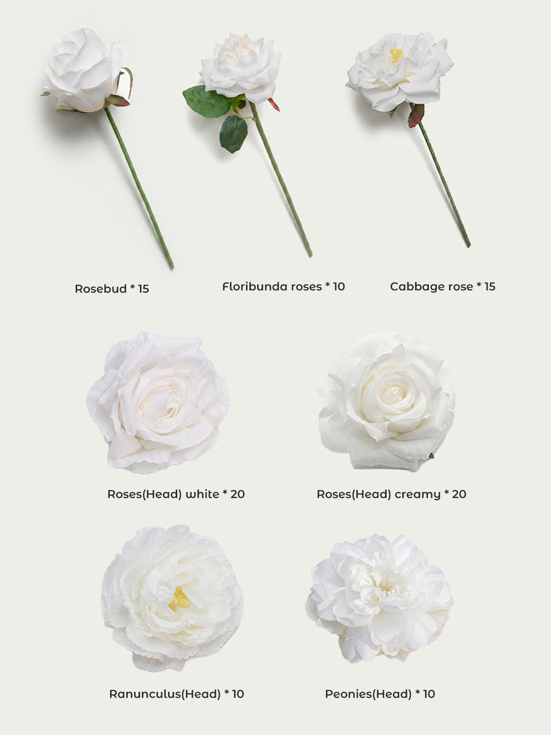 Rose Morning DIY 100 Loose Flowers