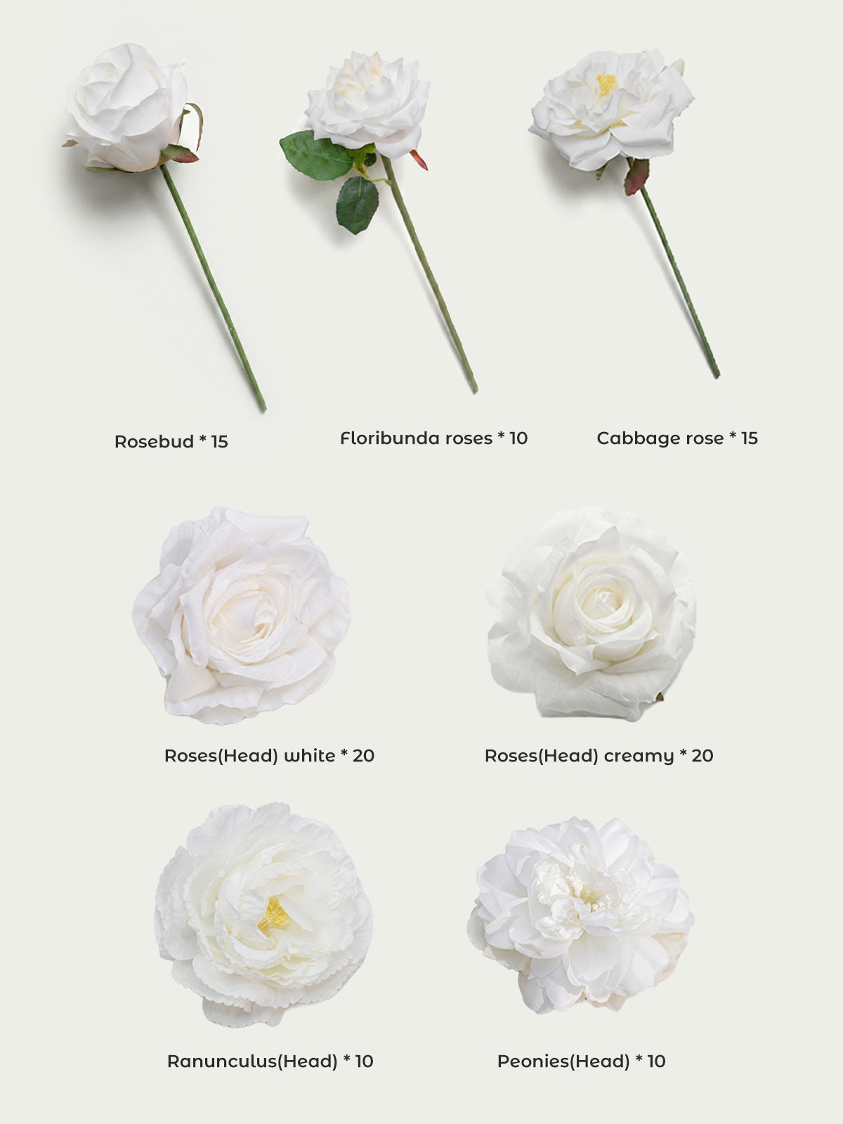 Rose Morning DIY 100 Loose Flowers