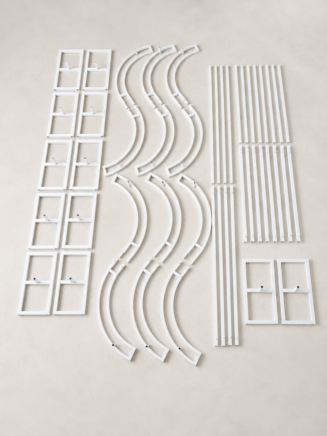 RoseMorning 6 Pcs White Stand Backdrop For Wedding and Party Purposal
