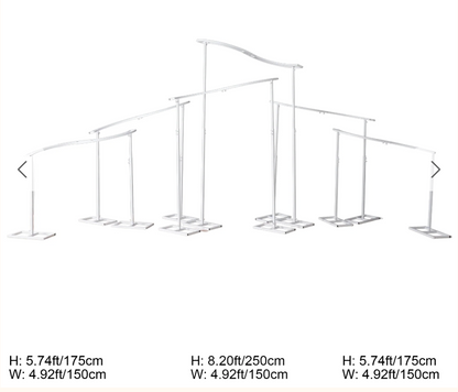 RoseMorning 6 Pcs White Stand Backdrop For Wedding and Party Purposal