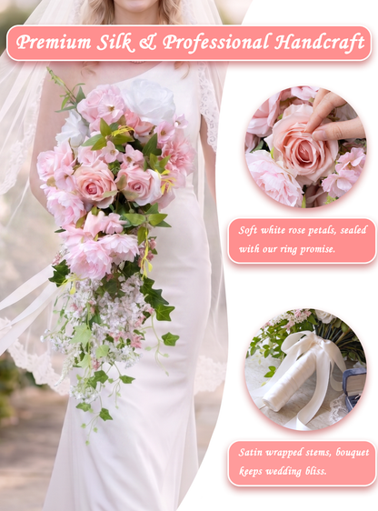 Cascade- Bridal Bouquet 13.7"x23.6&