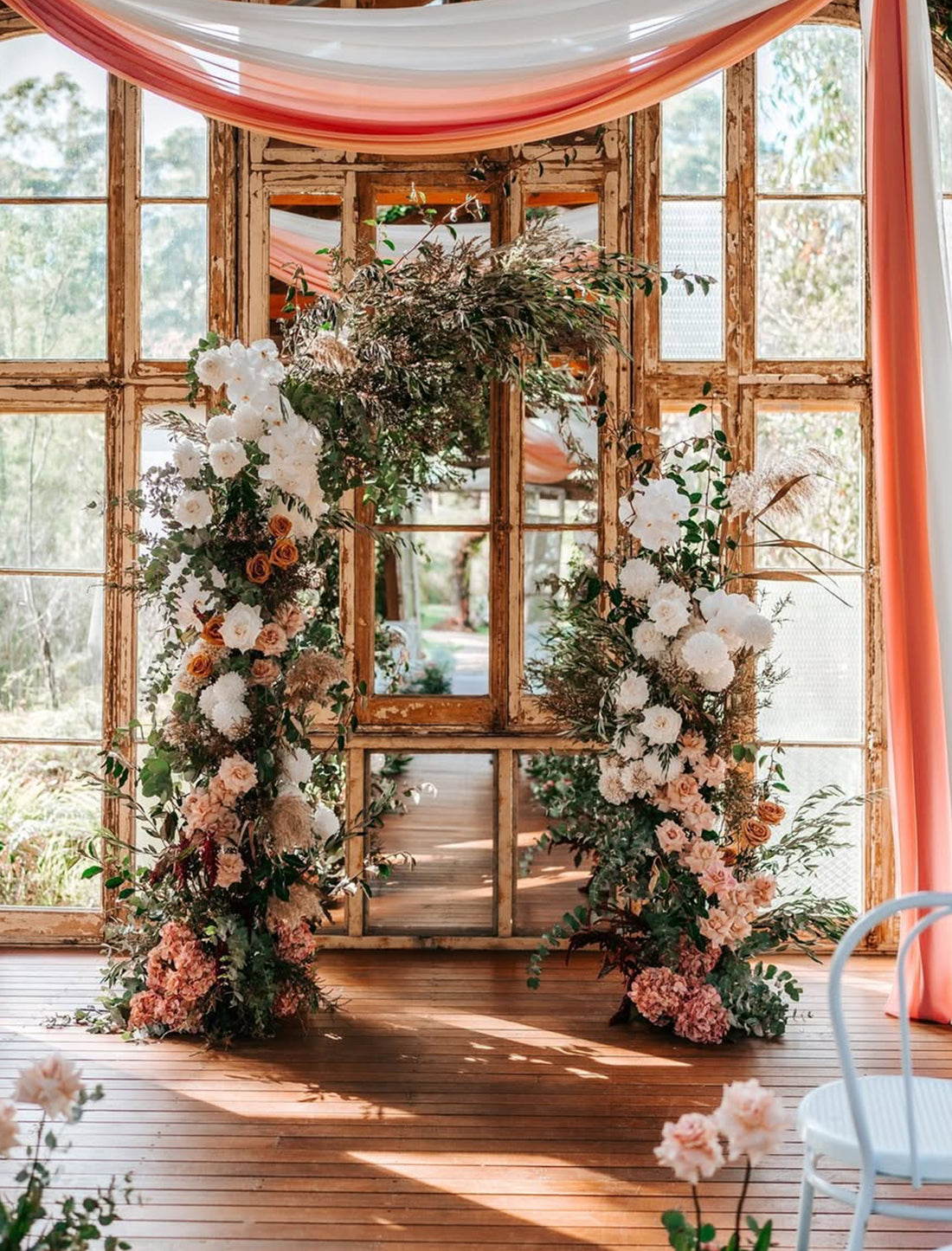 Custom Floral Arch – Style 023:2025 New Wedding Party Background Floral Arch Decoration