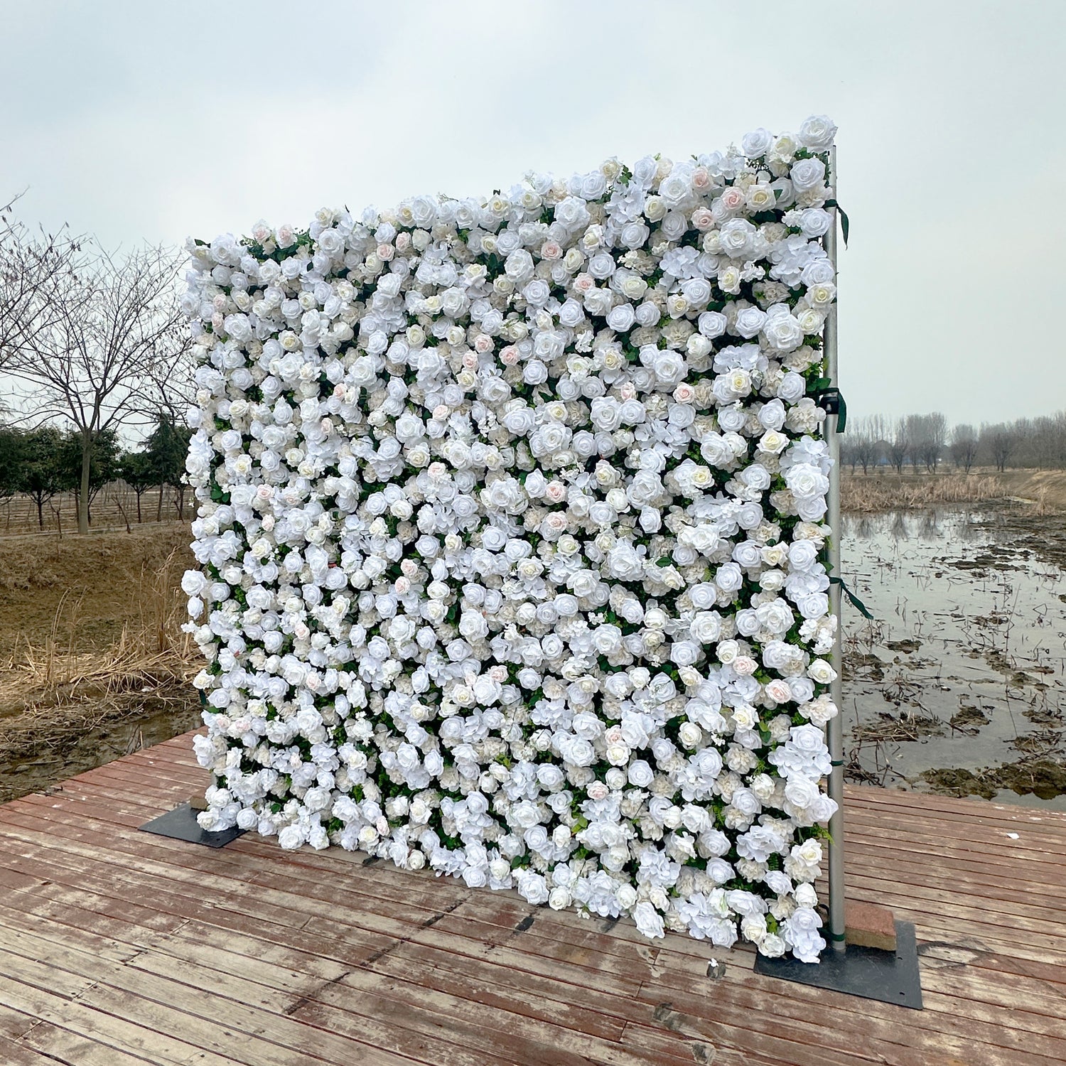 UL2513：3D Unique Limited Fabric Artificial rolling up curtain flower wall （The ONLY ONE piece in the world）