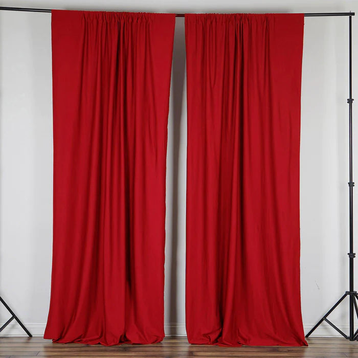 Scuba Polyester Curtain Panel Backdrops Wrinkle Free With Rod Pockets Rose Morning