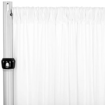 Spandex 4-way Stretch Drape Curtain With Rod Pockets Rose Morning