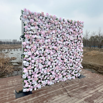 UL2515：3D Unique Limited Fabric Artificial rolling up curtain flower wall （The ONLY ONE piece in the world）