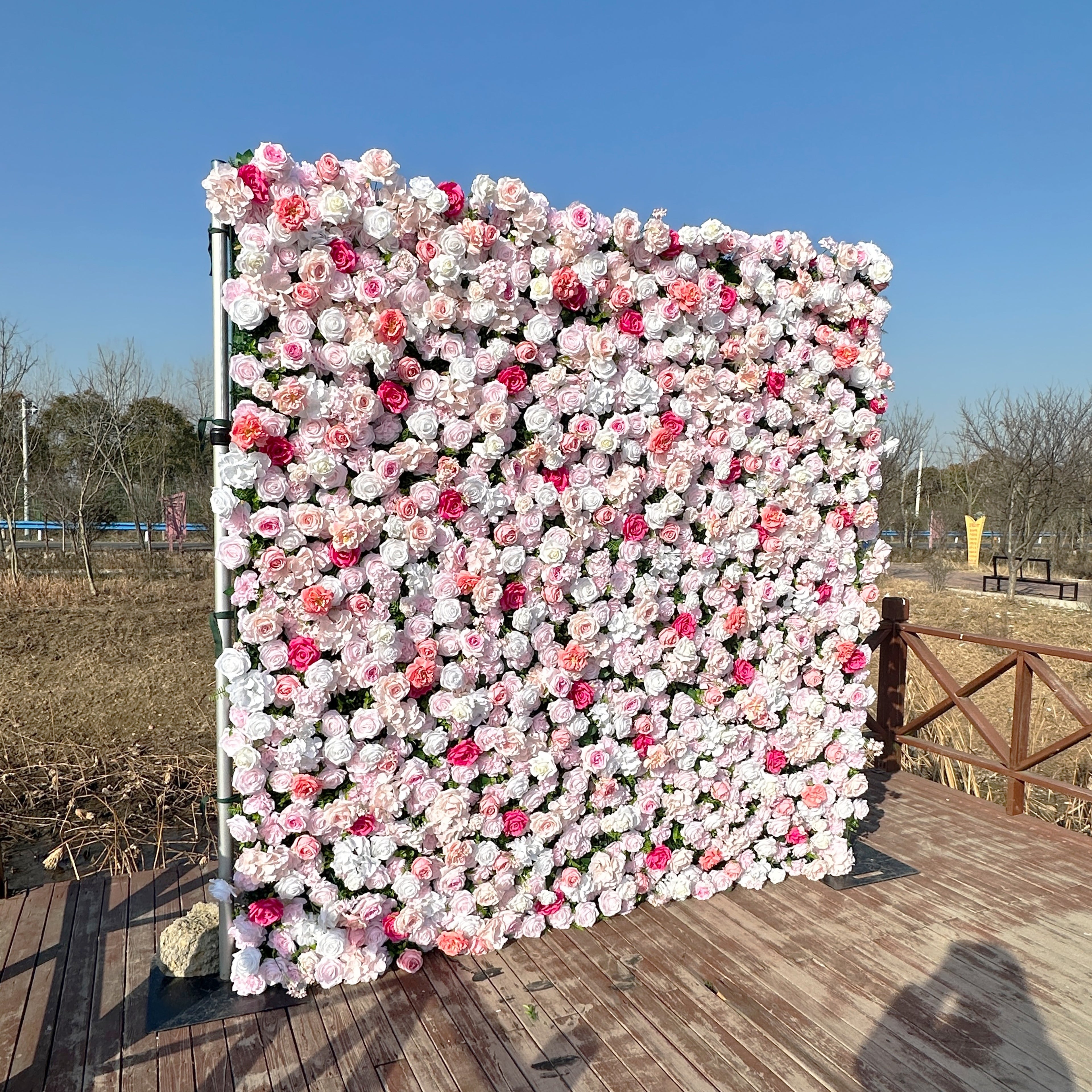 ULD002：3D Unique Limited Fabric Artificial rolling up curtain flower wall （The ONLY ONE piece in the world）