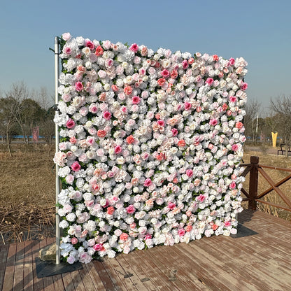 ULB006：3D Unique Limited Fabric Artificial rolling up curtain flower wall （The ONLY ONE piece in the world）