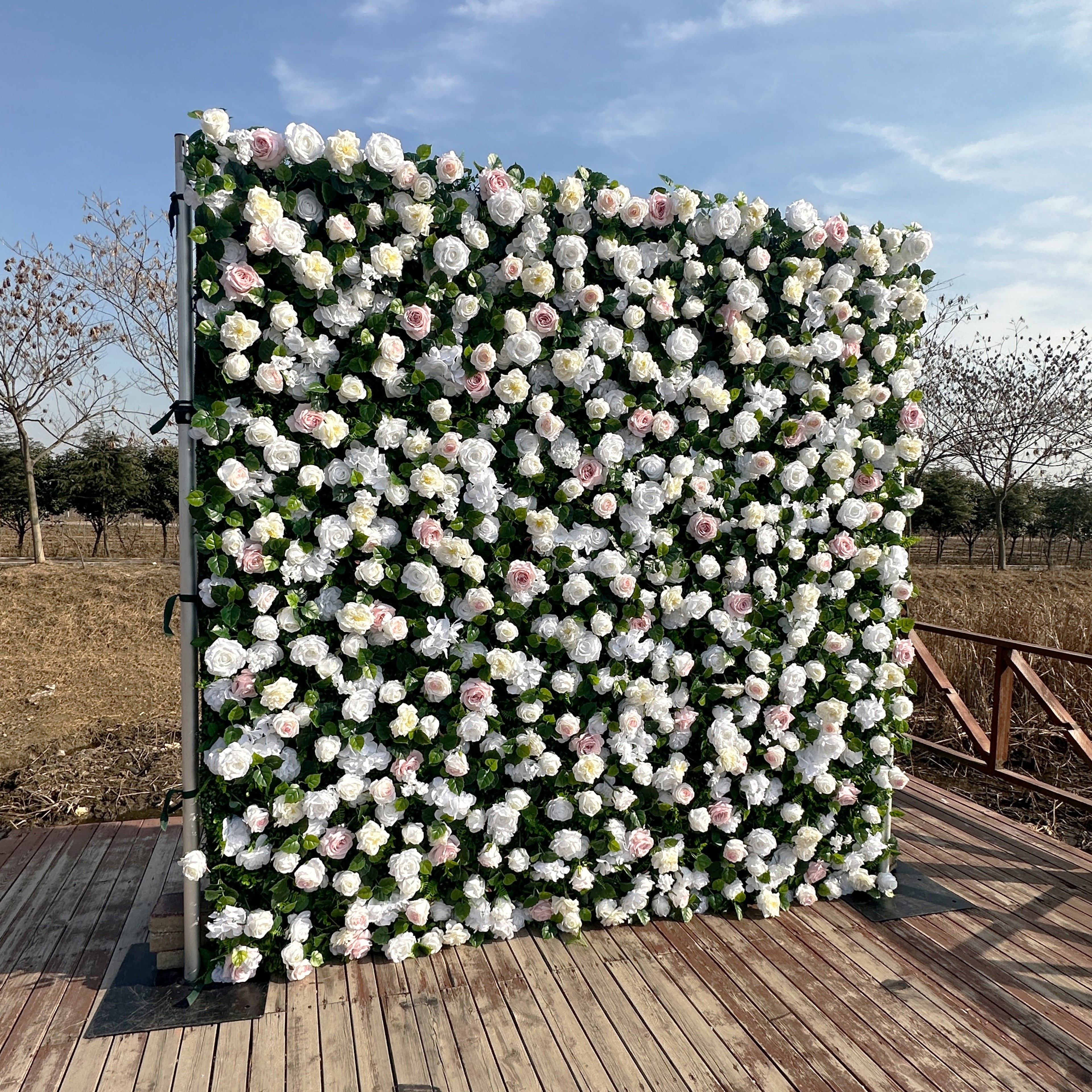 ULA007：3D Unique Limited Fabric Artificial rolling up curtain flower wall （The ONLY ONE piece in the world）