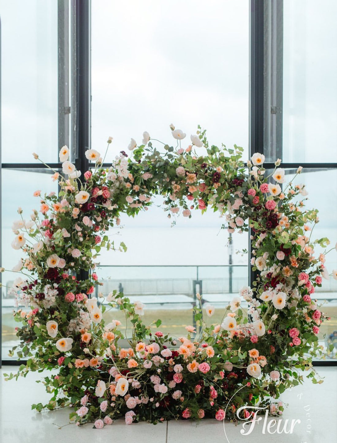 Custom Floral Arch – Style 002:2025 New Wedding Party Background Floral Arch Decoration