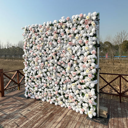 ULB010：3D Unique Limited Fabric Artificial rolling up curtain flower wall （The ONLY ONE piece in the world）