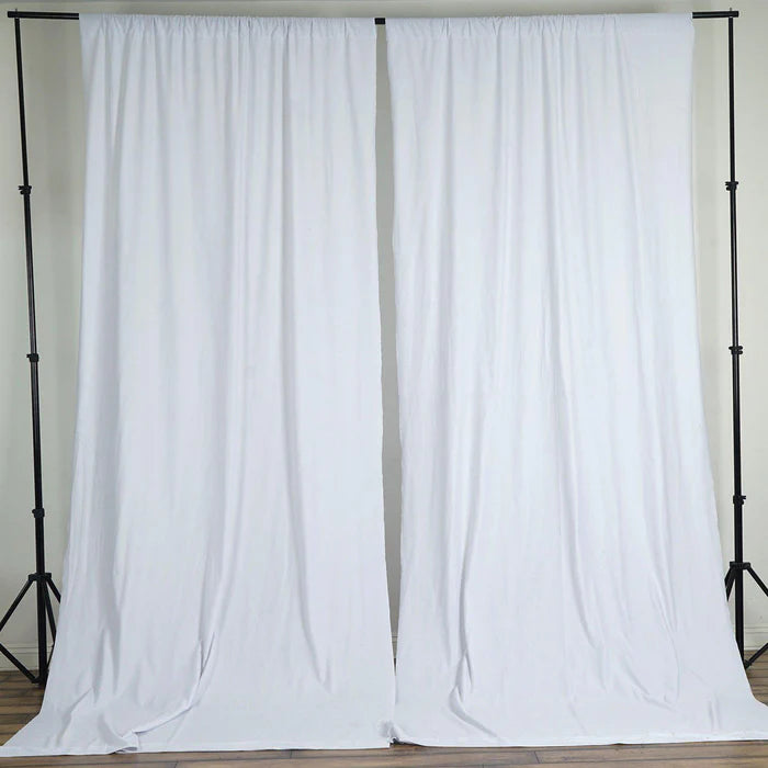 Scuba Polyester Curtain Panel Backdrops Wrinkle Free With Rod Pockets Rose Morning