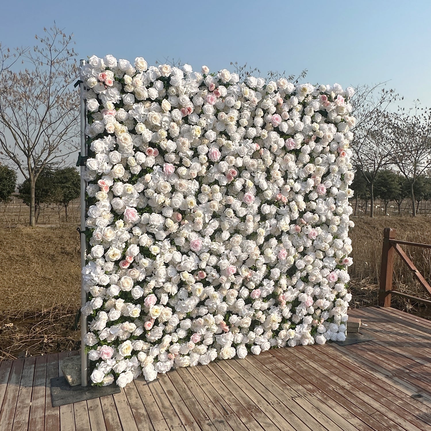 ULC003：3D Unique Limited Fabric Artificial rolling up curtain flower wall （The ONLY ONE piece in the world）