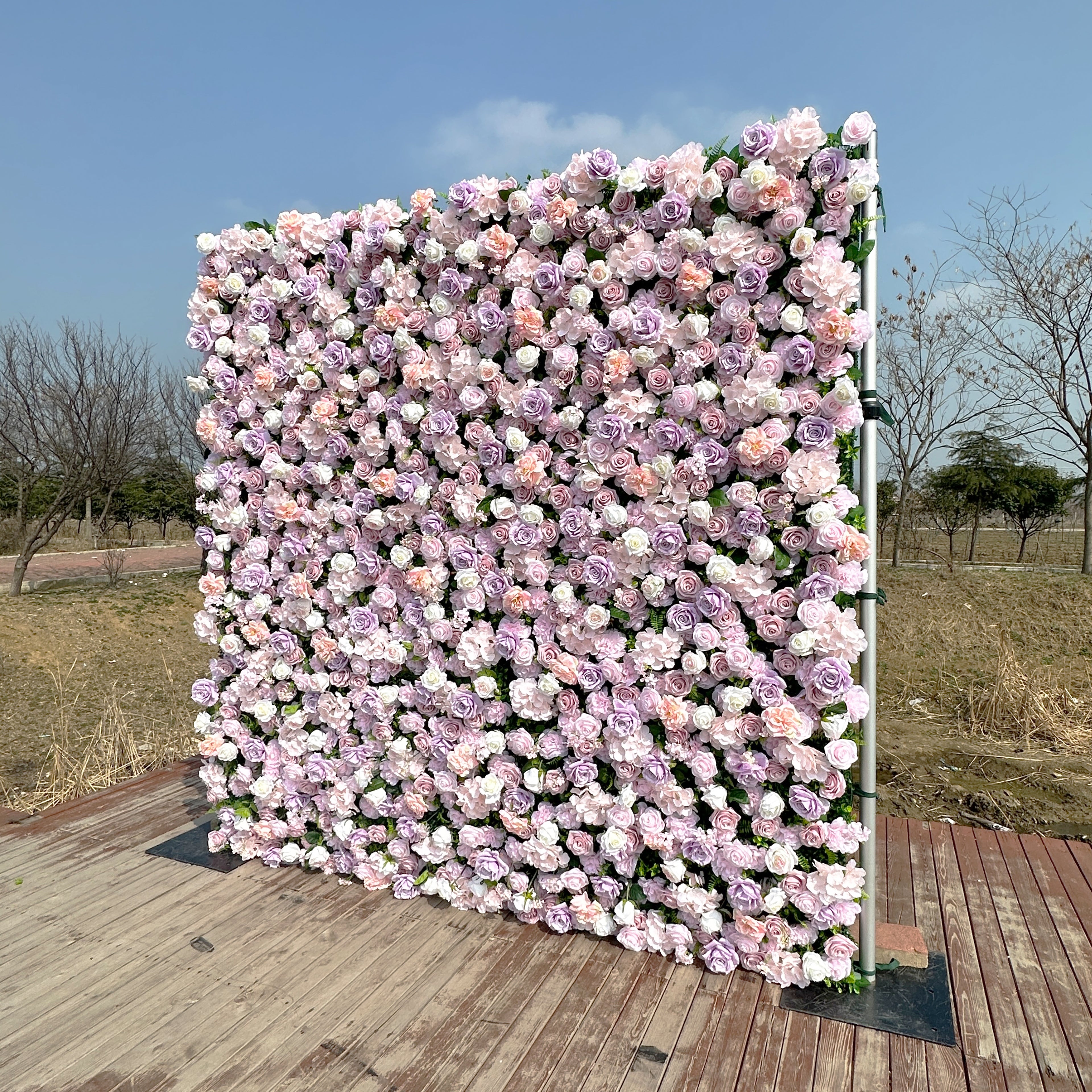 UL2524：3D Unique Limited Fabric Artificial rolling up curtain flower wall （The ONLY ONE piece in the world）