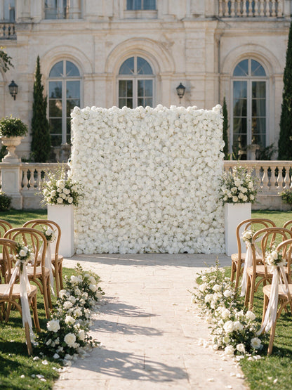 Mesa: 3D Fabric Artificial Zip Up Curtain Flower Wall For Wedding and Events Decoration