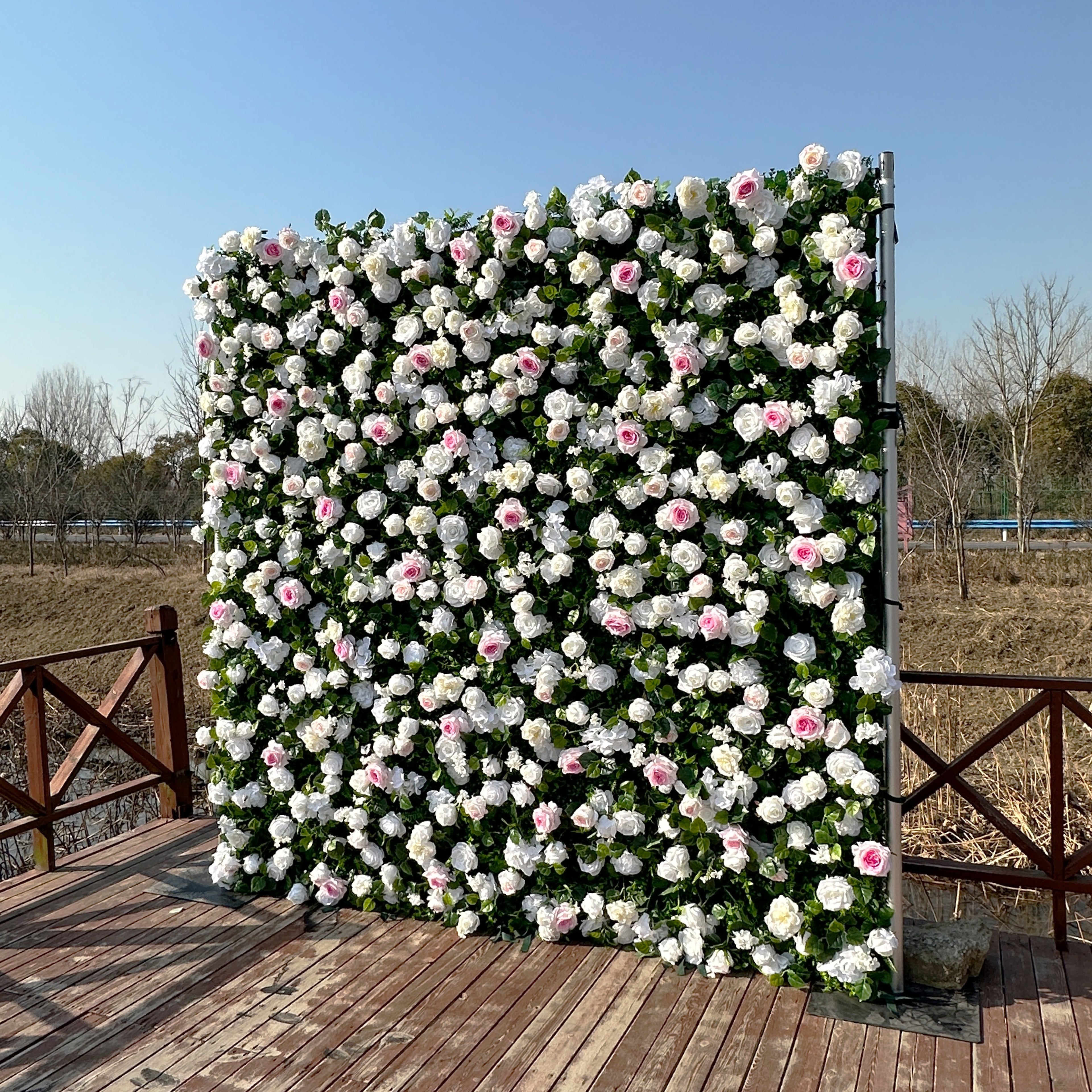 ULA001：3D Unique Limited Fabric Artificial rolling up curtain flower wall （The ONLY ONE piece in the world）