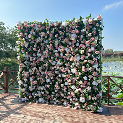 Unique016 ：Unique Limited Fabric Artificial rolling up curtain flower wall （Ready to ship -only USA ）