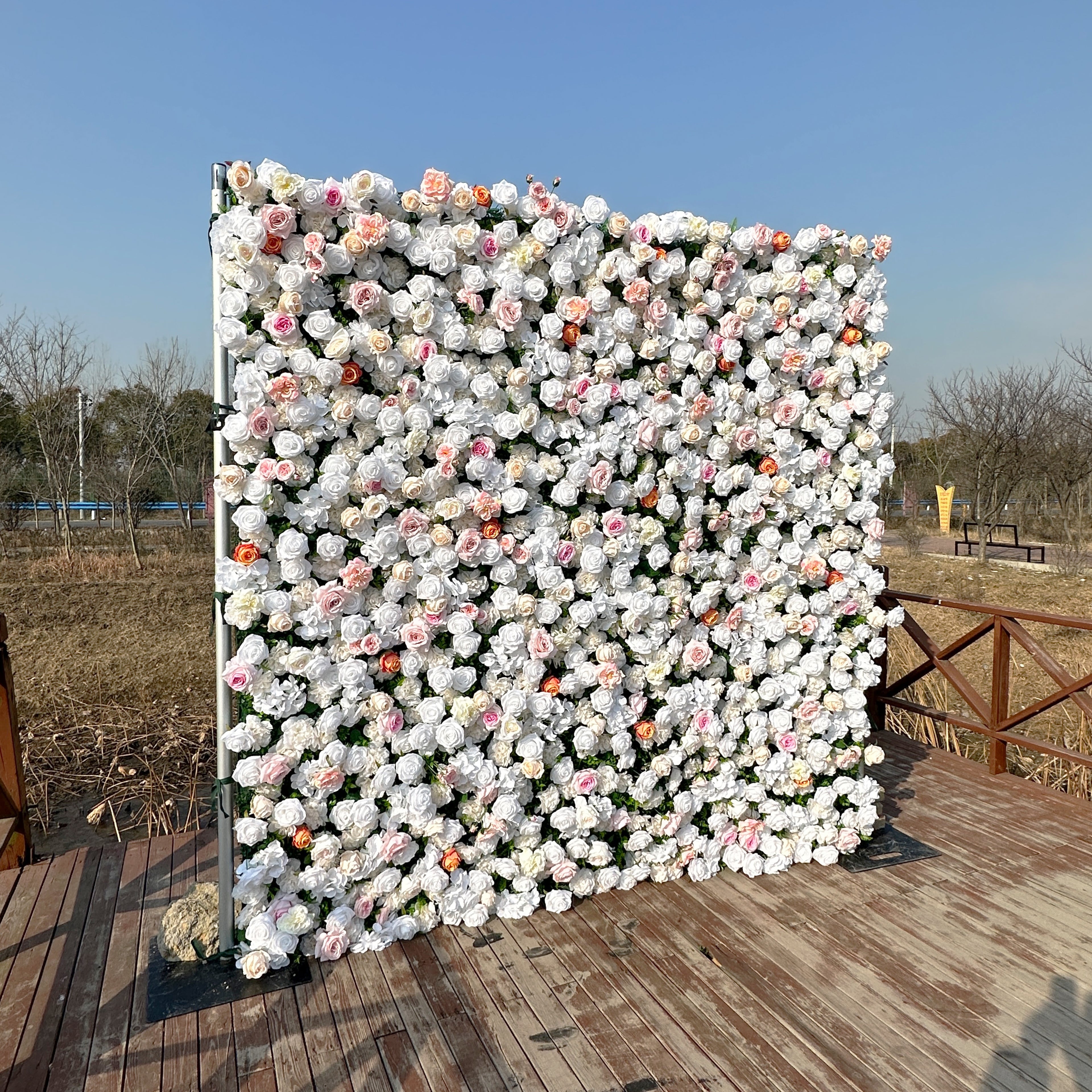 ULB011：3D Unique Limited Fabric Artificial rolling up curtain flower wall （The ONLY ONE piece in the world）