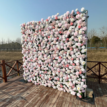 ULC010：3D Unique Limited Fabric Artificial rolling up curtain flower wall （The ONLY ONE piece in the world）