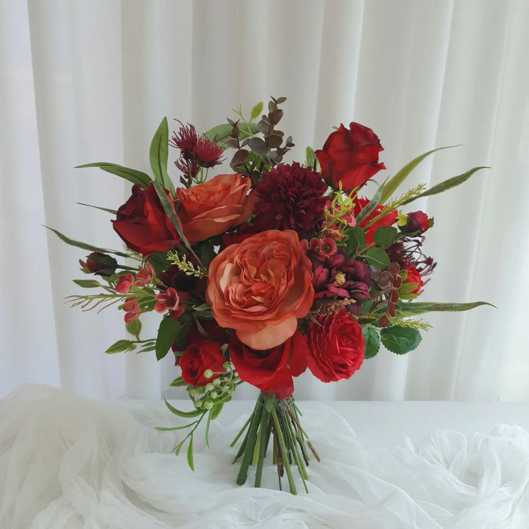 Red series bouquet wedding props -R162 Rose Morning